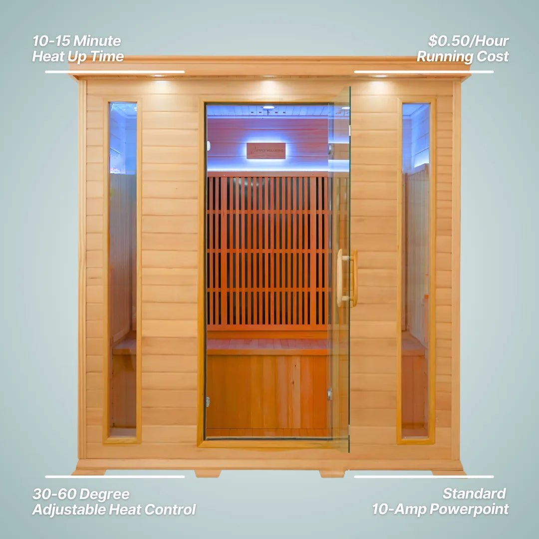 Eden Premium 4 Person Full Spectrum Infrared Sauna - Hyper Wellbeing