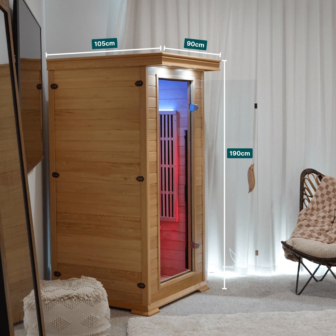 Pixie Premium 1 Person Full Spectrum Infrared Sauna - Hyper Wellbeing