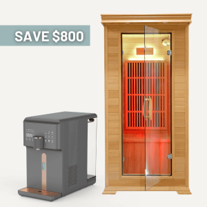 BioStream™ Premium Bench Top Water Filter & 1 Person Pixie Premium Full Spectrum Infrared Sauna (Hyper Detox Bundle)